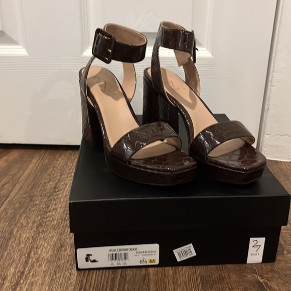 27 EDIT Naturalizer Jaselle Platform Heels - Crocodile - Picture 8 of 8